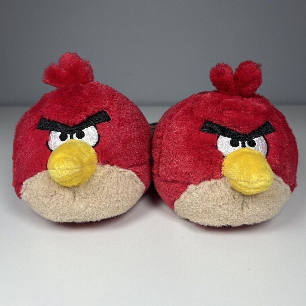 NEW! Angry Birds Red Bird Plush Slippers 2011 Size Small Kids 13-1 - Picture 4 of 5